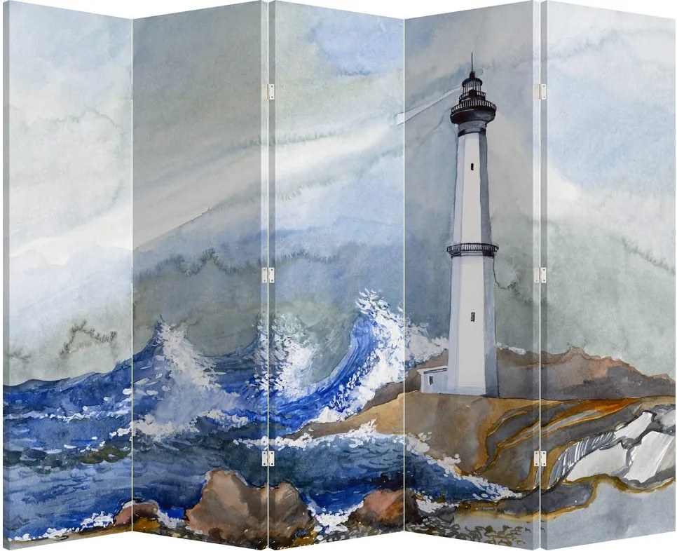 Paraván - Világítótorony festménye (210x170 cm)