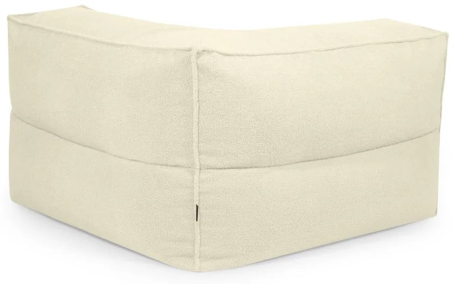 Barna buklé babzsákfotel Mass Corner 125 Left – SLOWDOWN