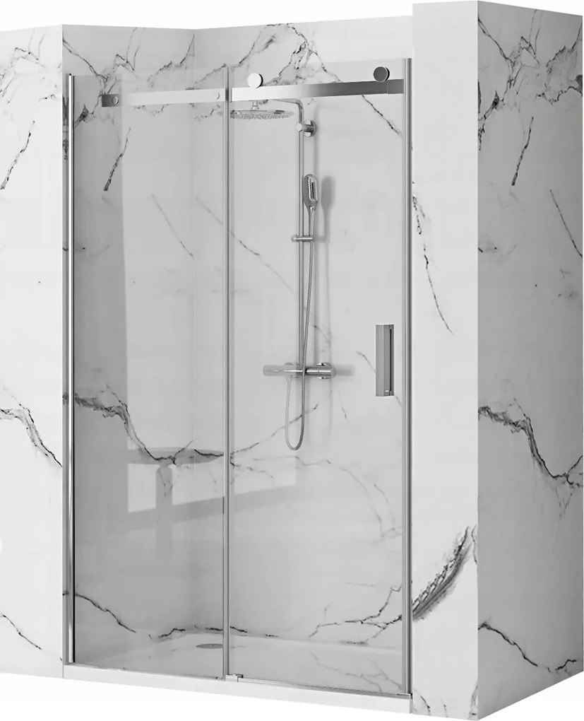 Nixon Zuhanyajtó 140 8mm Tolóajtó Króm Üveg Bal Rea