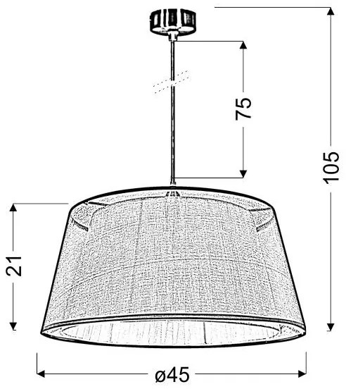 Csillár zsinóron CHARLIE 1xE27/60W/230V bézs