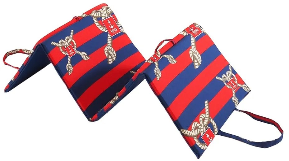 Piros-kék kerti székpárna napozóágyra 49x137 cm Ship Rope – B.E.S.