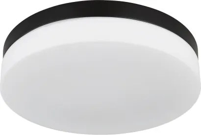 Globo 32113B Kültéri könnyű alumínium fekete matt, üveg fehér, IP44, ø: 300mm, M:65mm, fényforrás nélkül szállítva 3x E27 ILLU 40W 230V