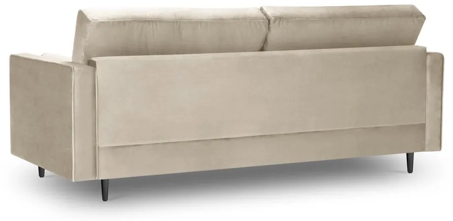 Santo bézs bársonykanapé, 219 cm - Milo Casa