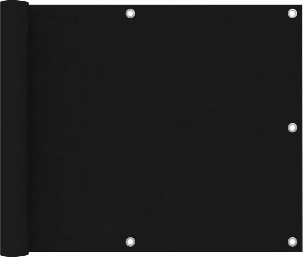 vidaXL fekete oxford-szövet erkélyparaván 75 x 600 cm