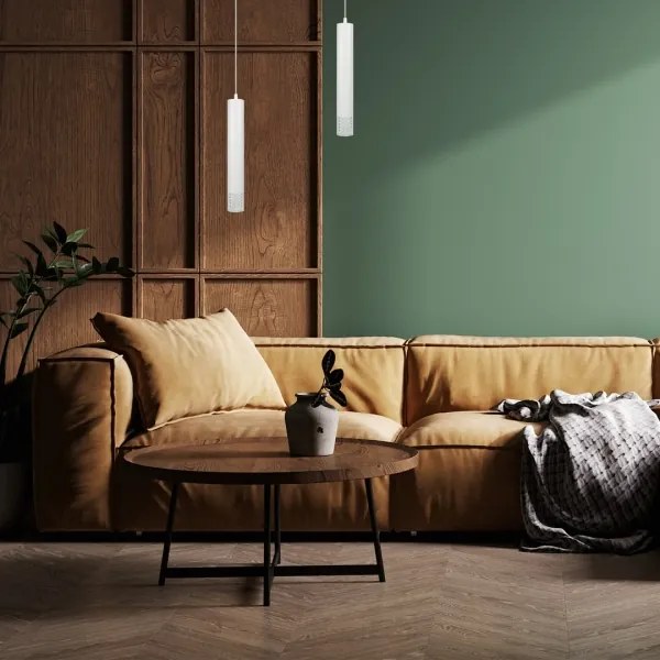 Csillár zsinóron TUBI 1xGU10/8W/230V fehér