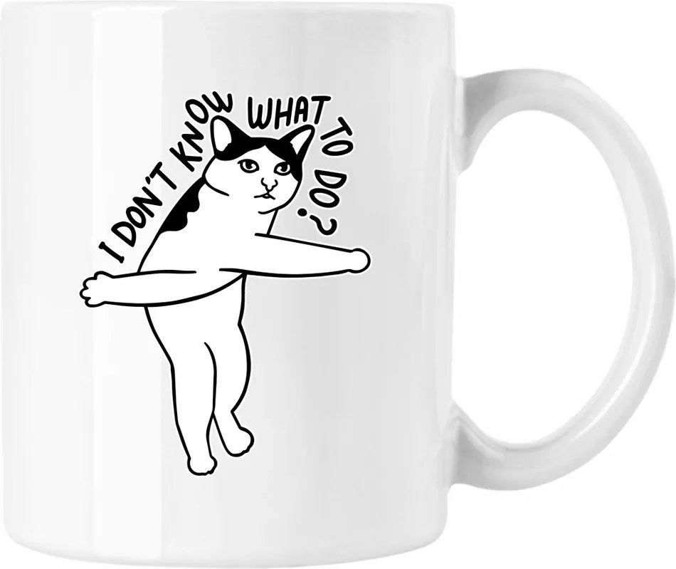 Bögre Cica Vicces Mém 7 Fehér 330ml