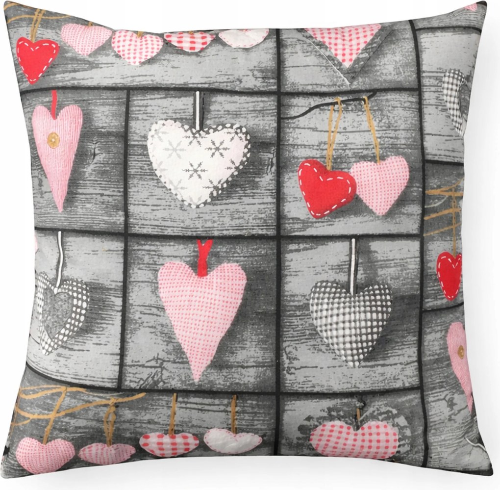 Párnahuzat 40×40 cm 100% pamut-szatén kétoldalas dekoratív cipzár