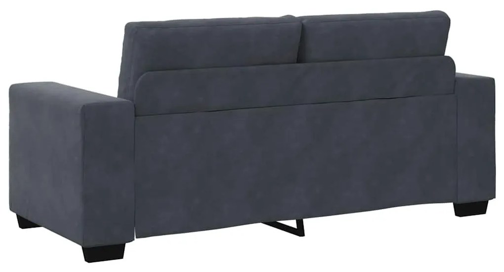sötétszürke bársony loveseat kanapé 140 cm