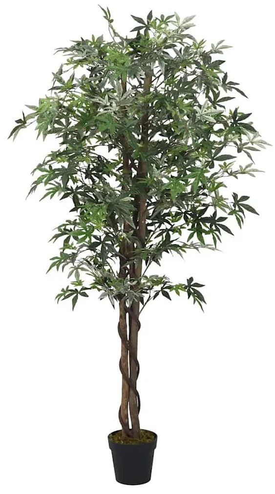 zöld mű juharfa 224 levéllel 80 cm