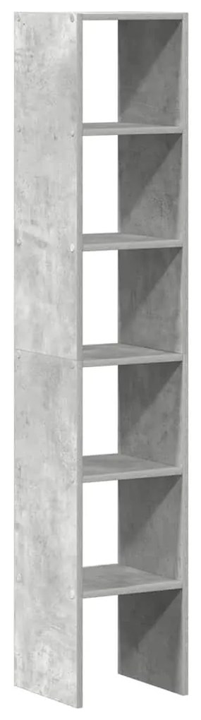 2 db betonszürke szerelt fa könyvespolcok halmozható 30x30x80cm