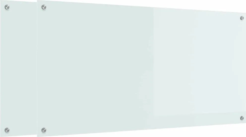 vidaXL Konyhai splashback 2 pcs Fehér 120 x 60 cm edzett üveg