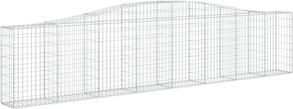 vidaXL íves horganyzott vas gabion kosár 400x30x80/100 cm