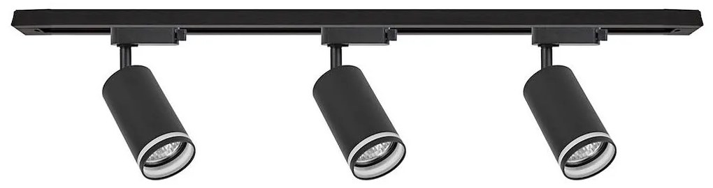 PIPE sínes rendszerbe szerelhető spotlámpa, 3x GU10/10W/230V, fekete