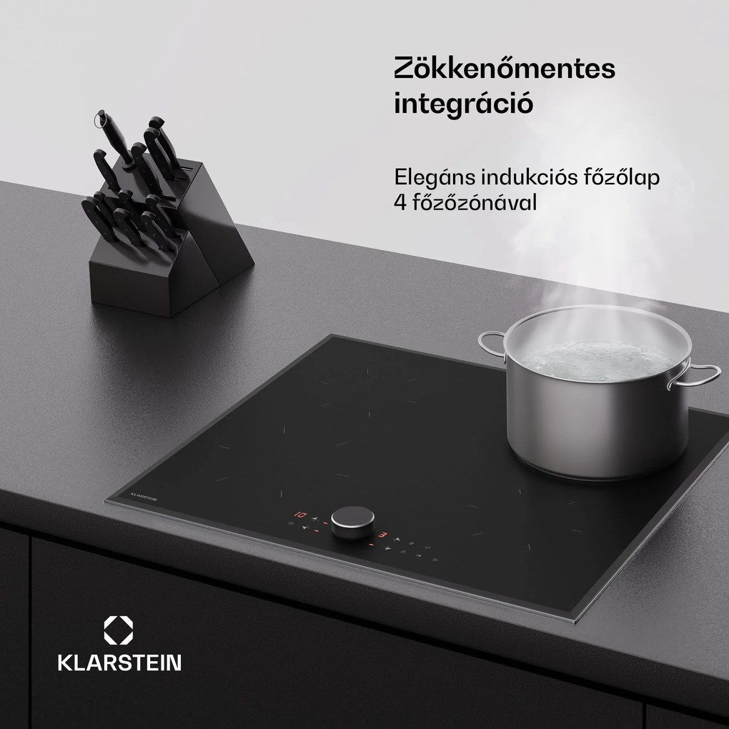 Klarstein Magnichef indukciós főzőlap | 4 főzőzóna | Modern és innovatív | 8200 W | 60 cm
