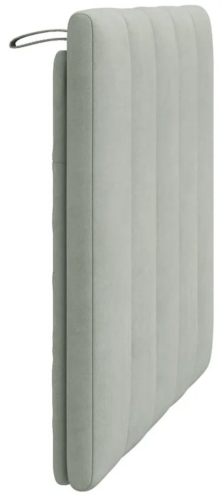 világosszürke bársony fejtámla párna Hanko 90 cm