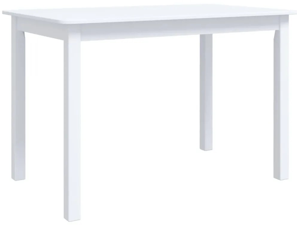Fehér tömör gumifa étkezőasztal 114 x 71 x 75 cm