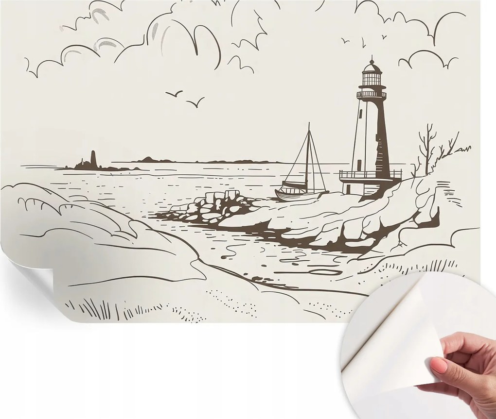 Öntapadós fotótapéta Falra 3D Loft Tengerparti tájkép 104x70 cm