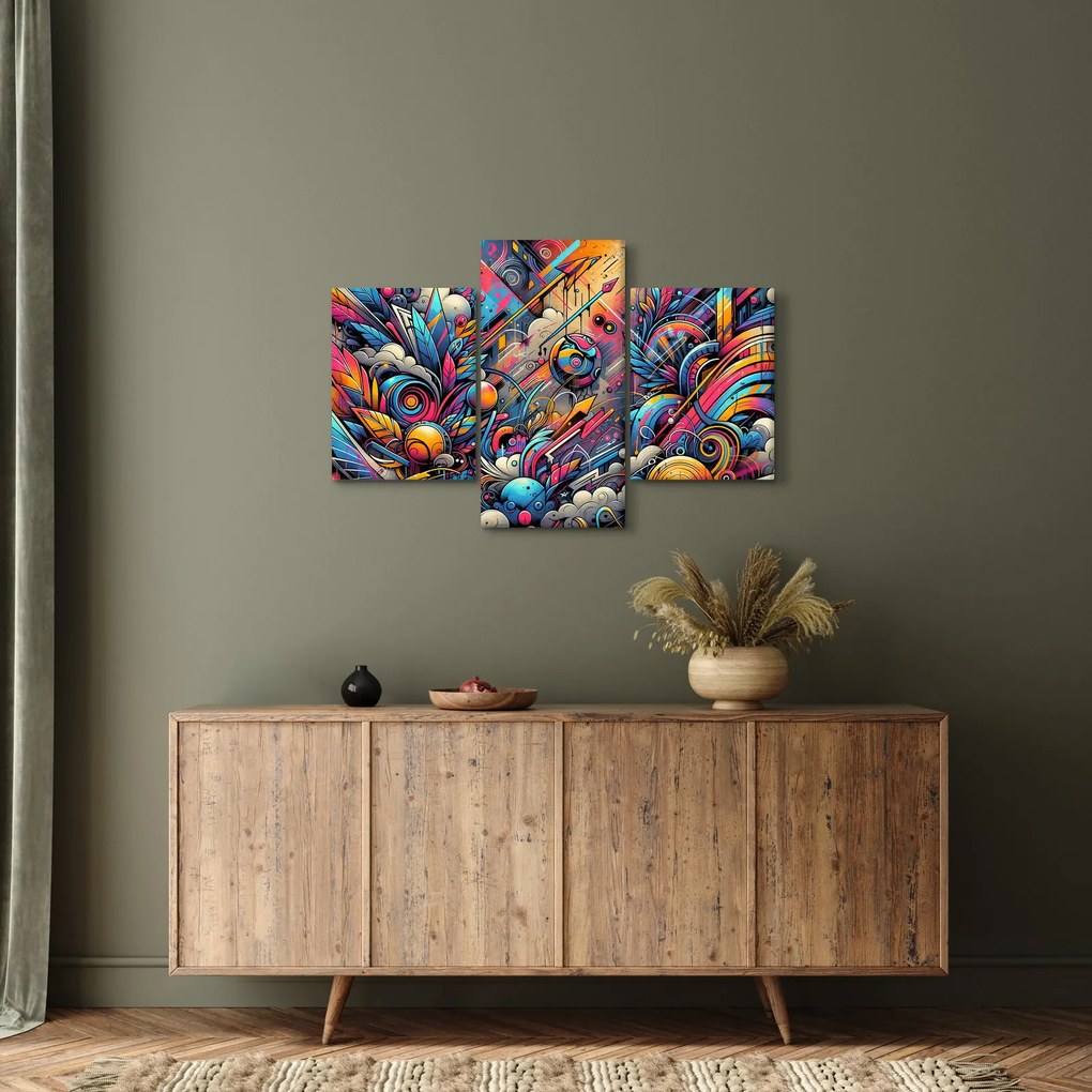 Kép - Színes graffiti (90x60 cm)