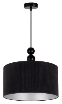 Duolla - Csillár zsinóron LYON 1xE27/15W/230V átm. 40 cm fekete