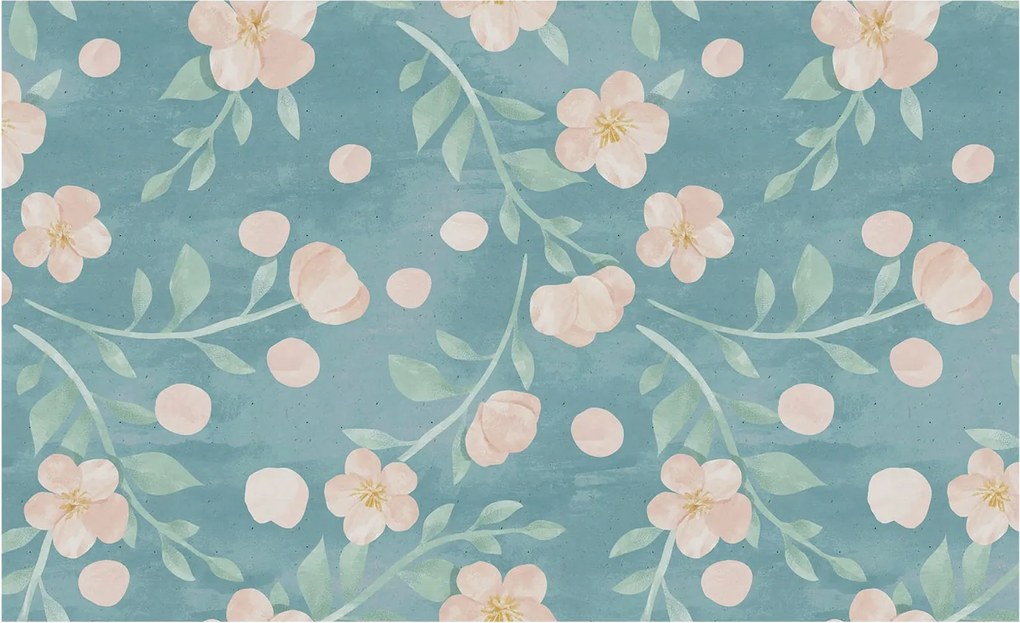 Tapéta Flizelin Falfestmény Prémium Virágos elegancia 416x254 Ragasztó