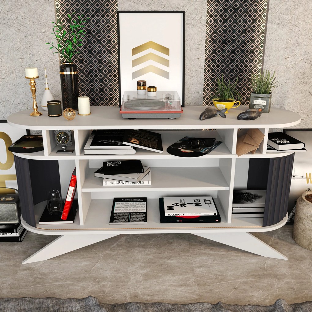 Konzolasztal Stor - White, Anthracite