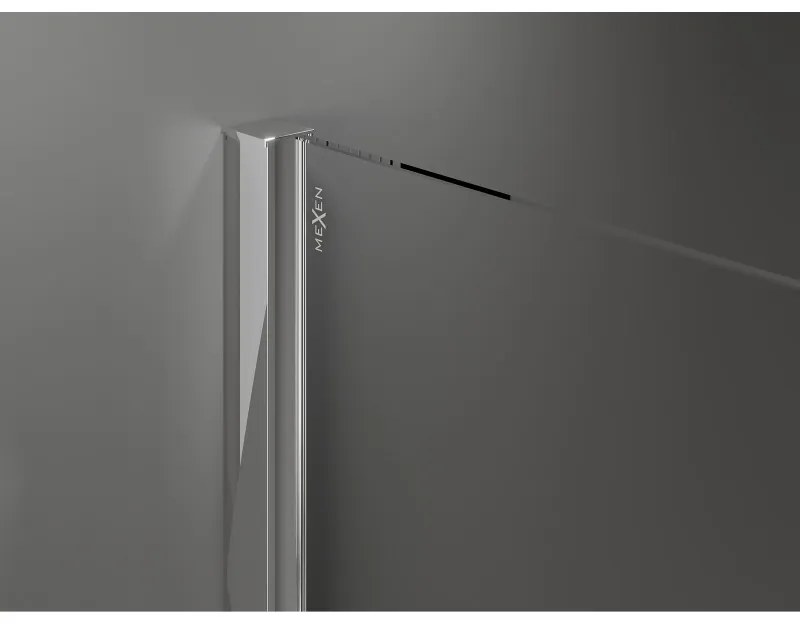 Mexen Velar, zuhanykabin tolóajtóval 90 (ajtó) x 110 (fal) cm, 8mm átlátszó üveg, króm profil, 871-090-110-01-01