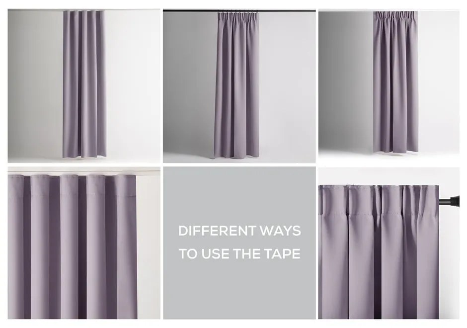 Törtrózsaszín sötétítő termo függöny 140x245 cm Pleat – Restilo