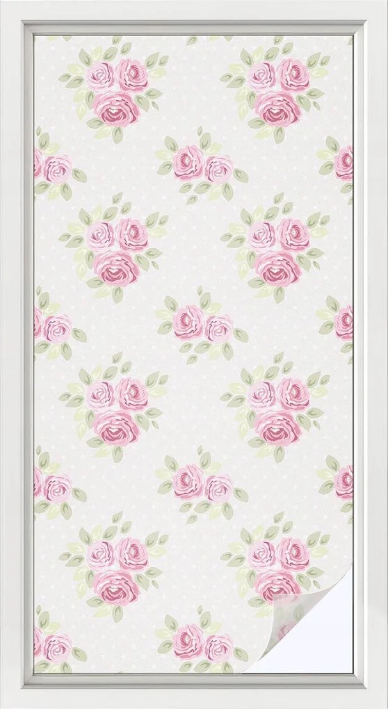 Öntapadós szélvédő furnér Adatvédelem Virágmintás 50x100