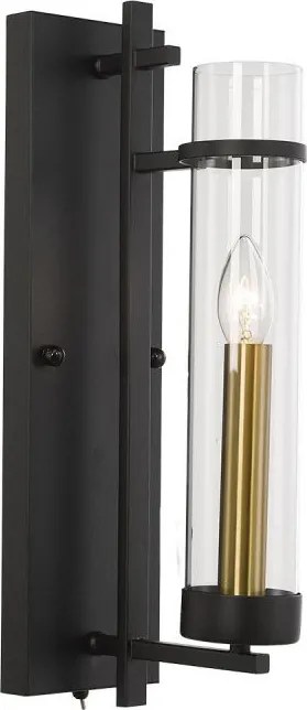 Italux Klasszikus Fali lámpa Aspen Fekete ITXWL-31186-1A-BL