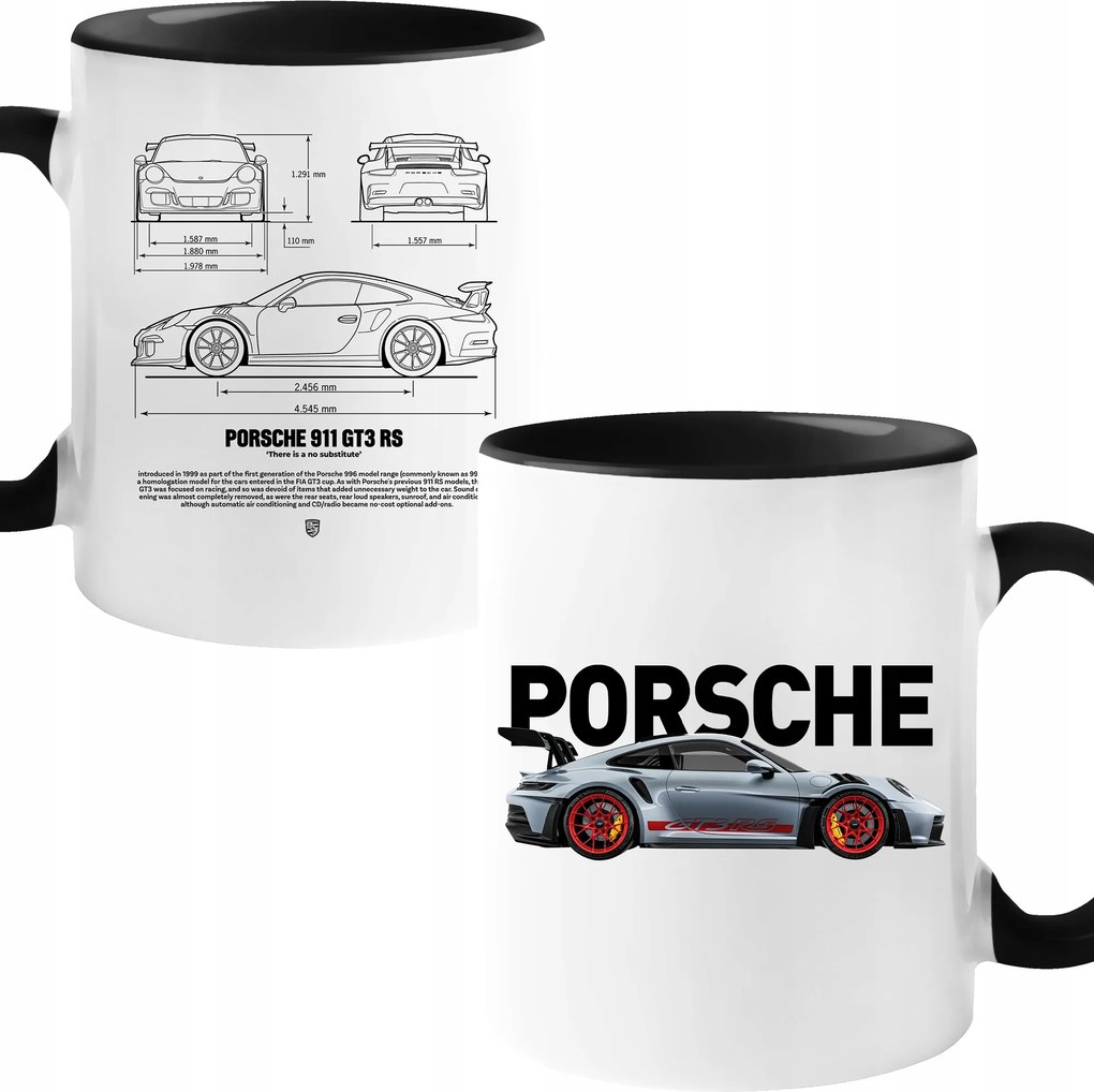 Porsche 911 GT3 Rs Bögre Születésnapi Ajándék Karácsony 330ml Csomagolás