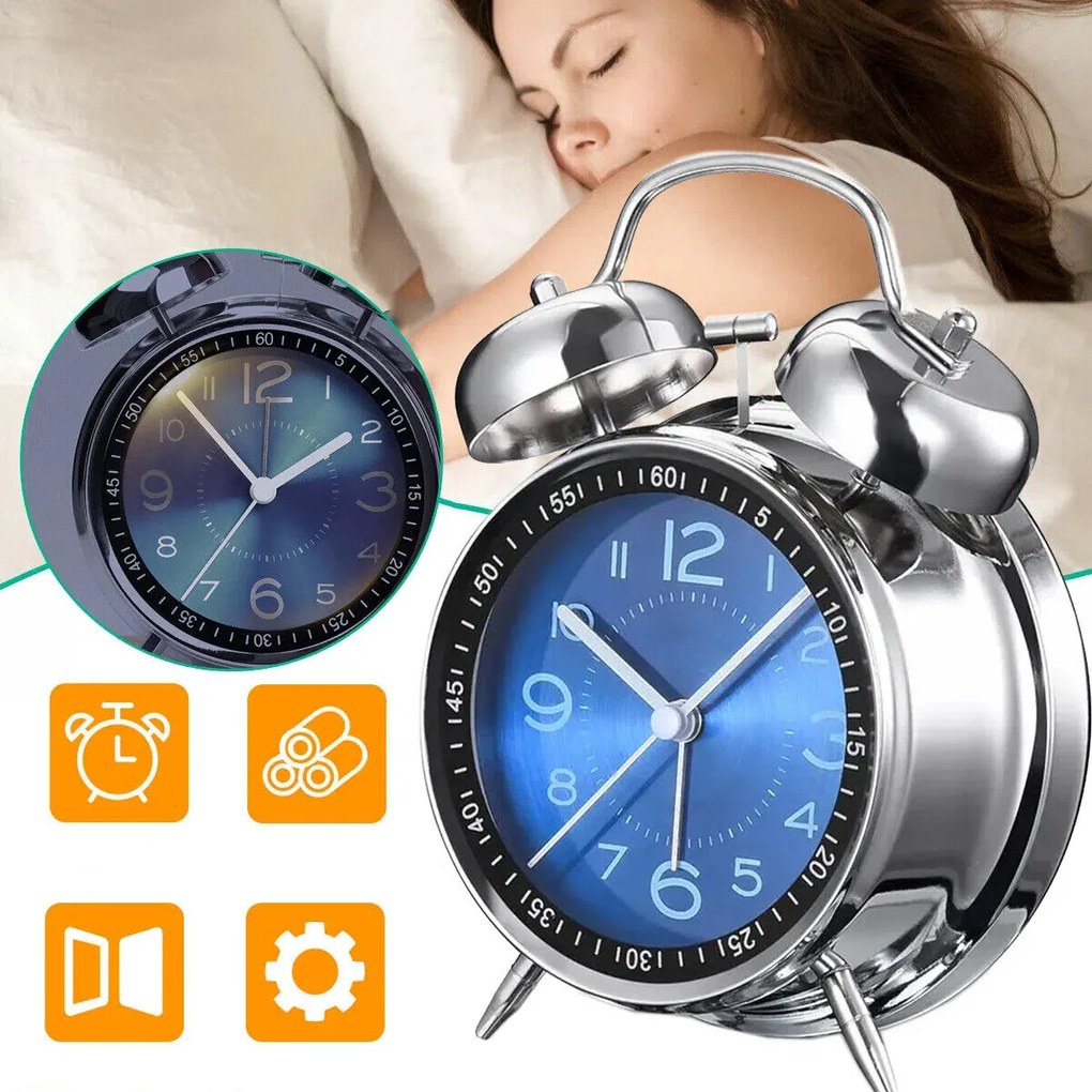Retro óra Ébresztőóra klasszikus elemes Hangos Ébresztőóra Ajándék