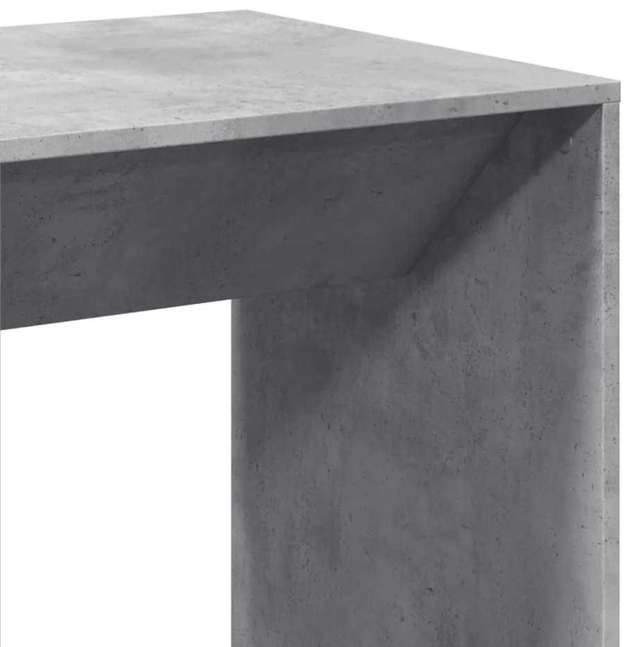 betonszürke szerelt fa bárasztal 51 x 50 x 103,5 cm