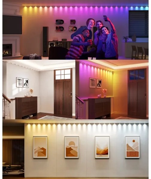 Govee - RGBIC LED Szalag Downlights 5m Wi-Fi