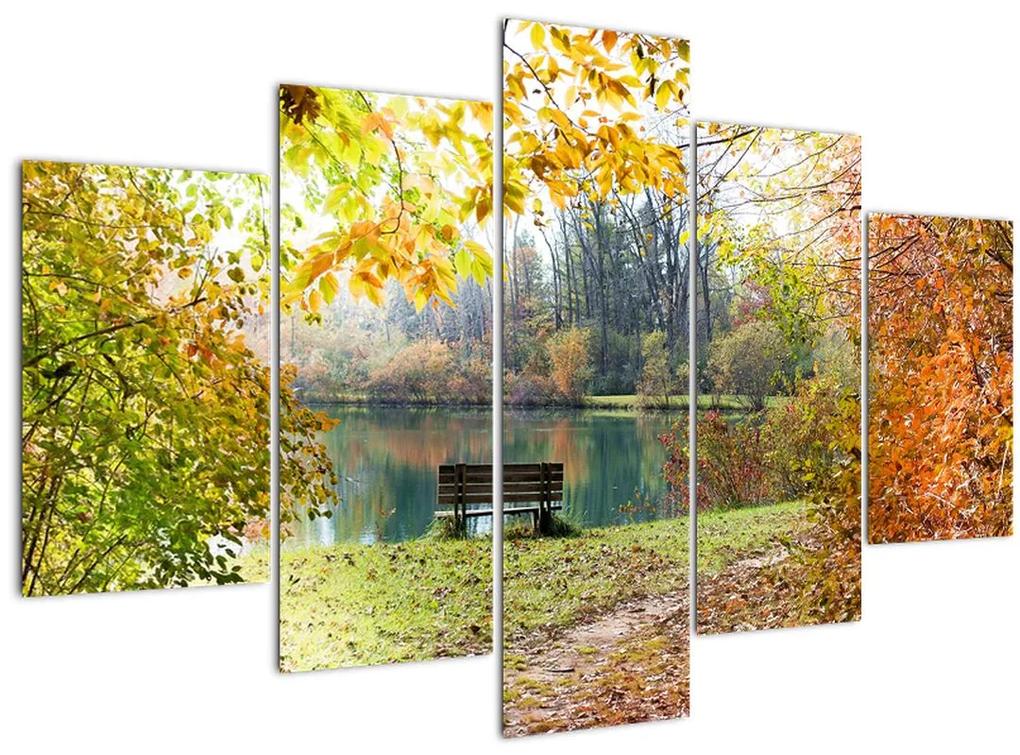 Egy tó képe (150x105 cm)