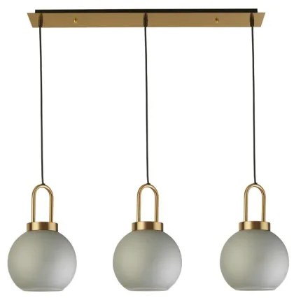 Searchlight 36632-3AC - Csillár zsinóron SNOWDROP 3xE27/60W/230V sárgaréz