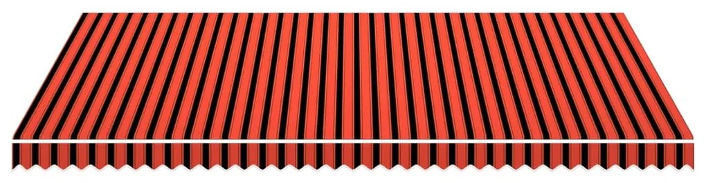 narancssárga és barna vászon napellenző tető 500 x 300 cm