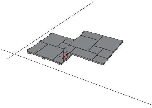 Mozaik gumi csempe 30,5 x 30,5 x 1,5 cm, grafit