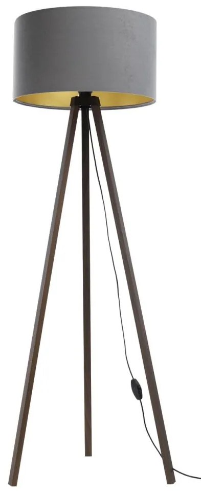 Állólámpa STANDART 1xE27/60W/230V szürke/barna