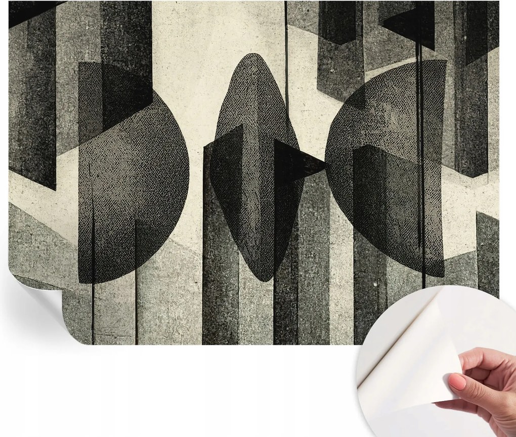 Öntapadós tapéta 3D fali furnér Geometrikus formák 208x146 cm