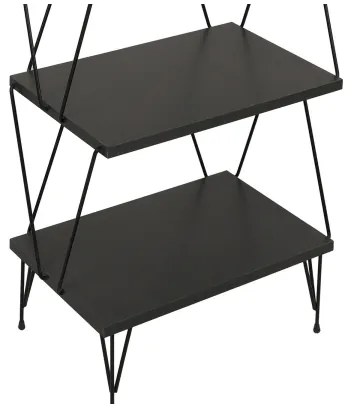 Könyvespolc BALABAN 165x48 cm antracit/fekete