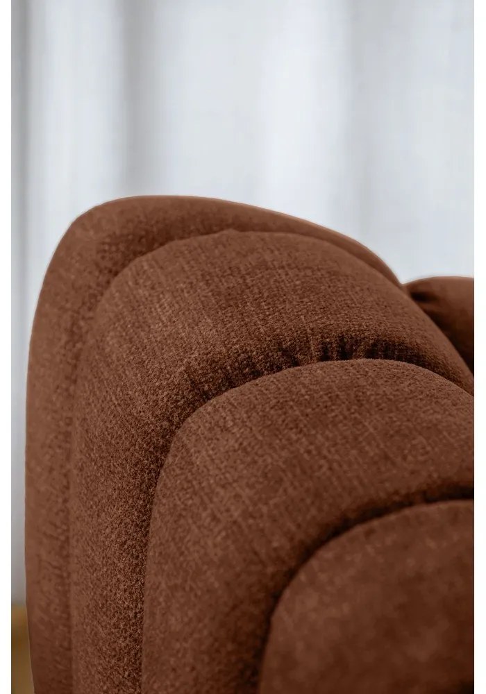 Terrakotta színű sarokkanapé (bal oldali-U alakú) Shell – Miuform