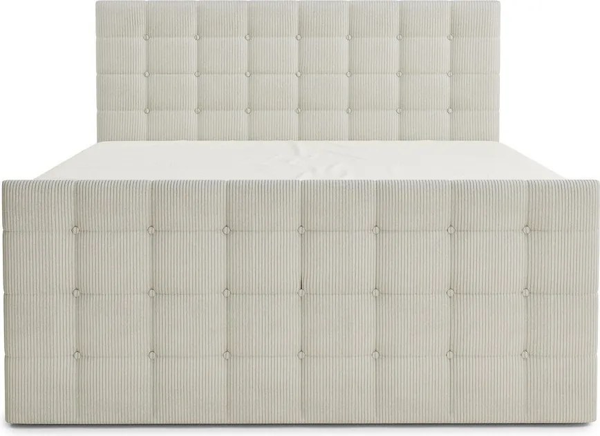 Krémszínű ágyneműtartós boxspring ágy 180x200 cm Tasca – Maison de Rêve