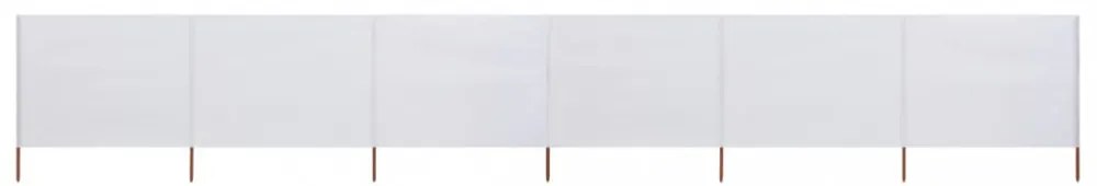 fehér 6-paneles szövet szélellenző 800 x 80 cm