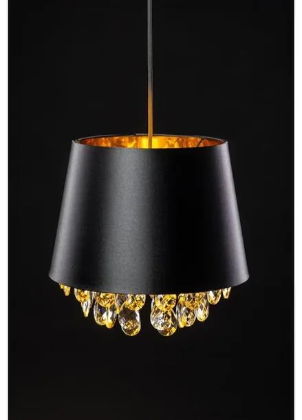 Lámpa Mennyezeti lámpatest NESTO, 5994, AC220-240V, 50/60Hz, 1*E27, max.40W, IP20, átmérő 30 cm, fekete/arany