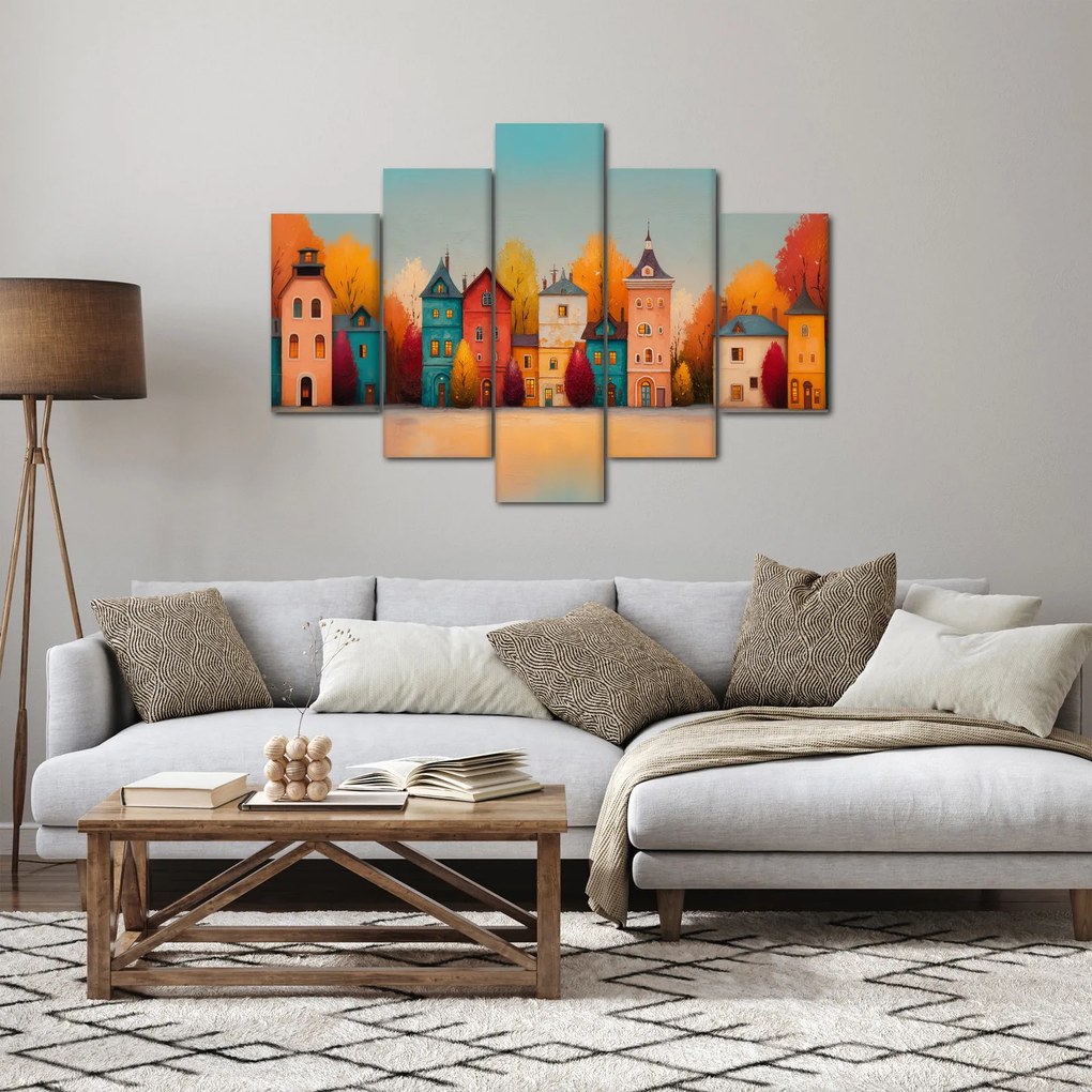 Kép - Őszi falu (150x105 cm)
