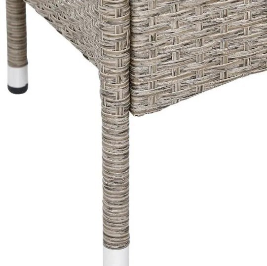 Casaria® Kerti rattan pad asztallal - homok