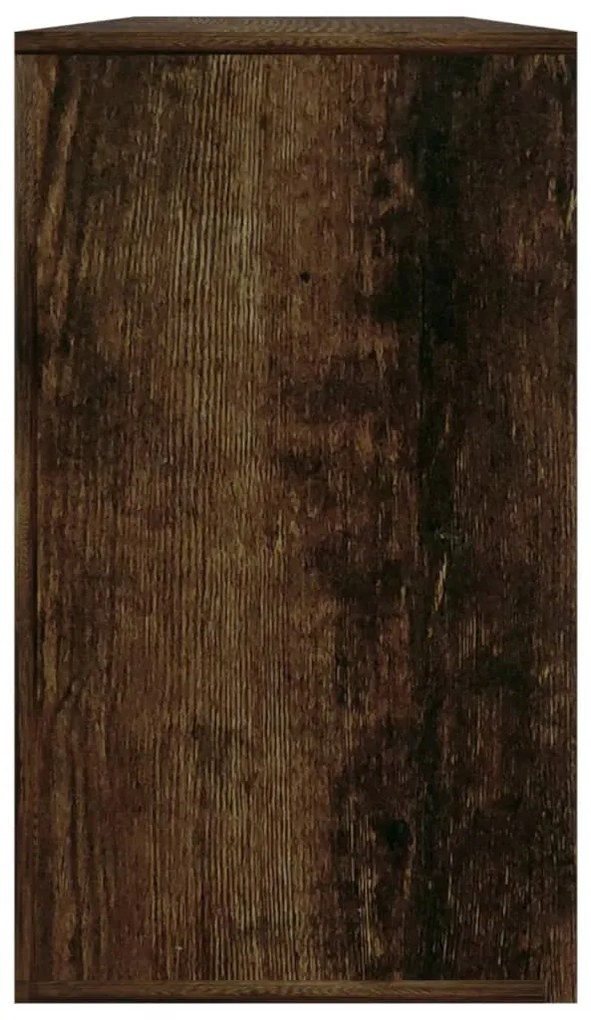 füstös tölgy színű szerelt fa cipőtároló pad 80 x 24 x 45 cm