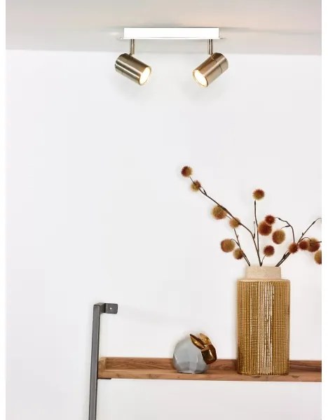 Lucide 26957/10/12 - LED Spotlámpa LENNERT 2xGU10/5W/230V matt króm