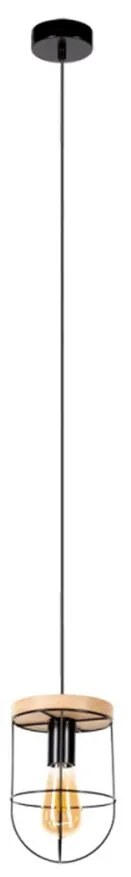 Spot-Light 184159104 - Csillár zsinóron NETUNO 1xE27/60W/230V tölgy