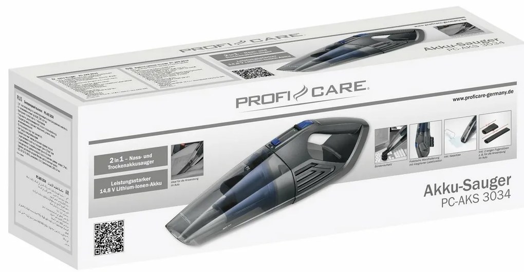 ProfiCare AKS 3034 kézi porszívó 2in1, szürke